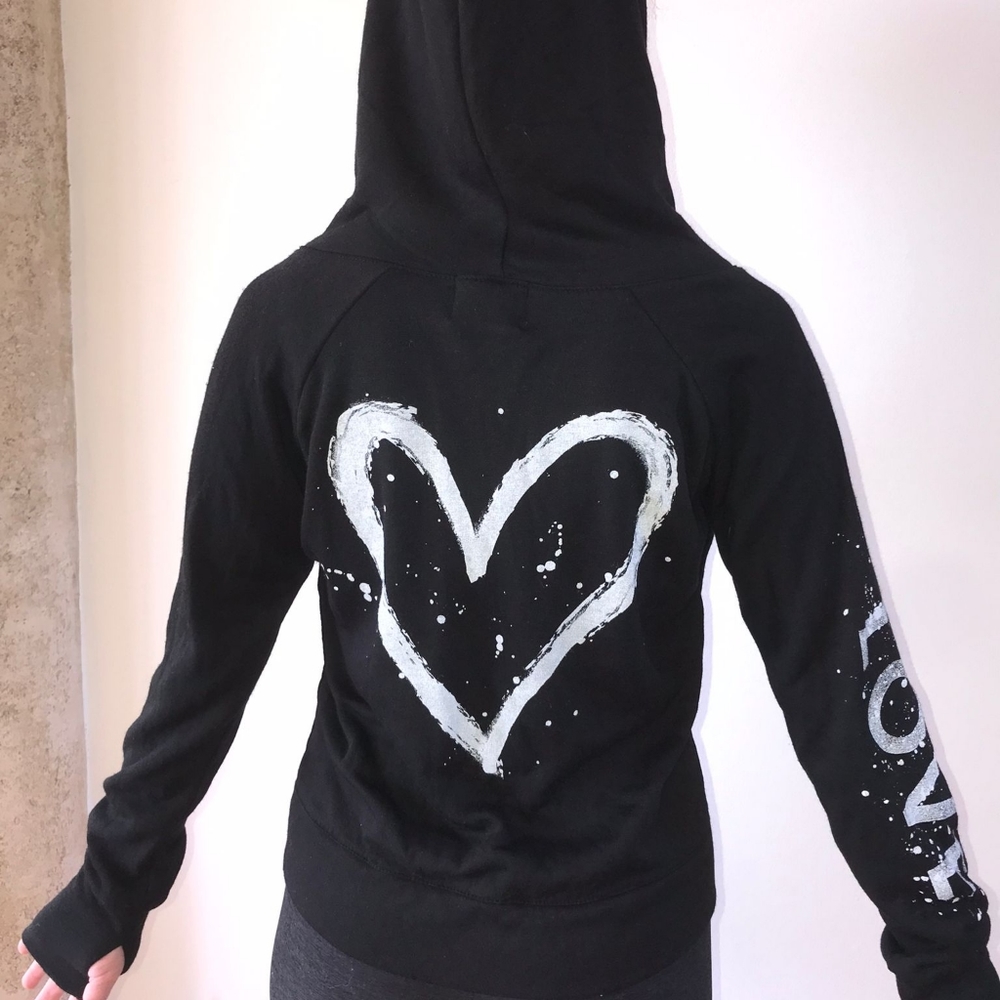 Bird & vine black zipup jacket